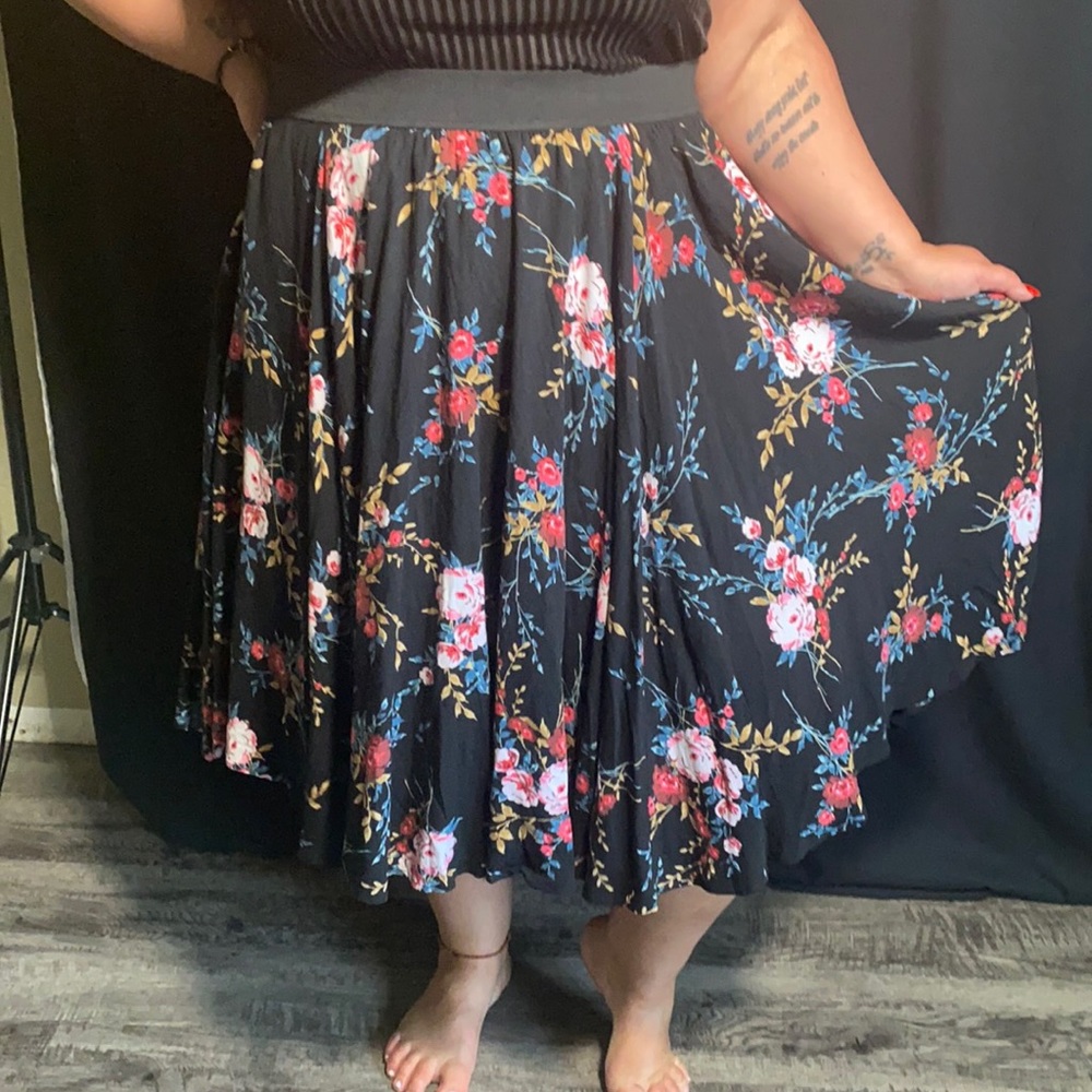 Torrid Plus-Size Floral Skirt